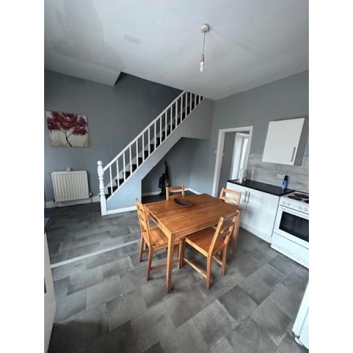 High yielding tenanted property in County Durham Ascot Street Kitchen diner stairs (8).jpg